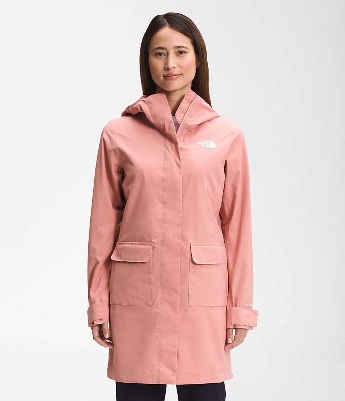 The North Face Regenjas Dames Stad Breeze Parka Ii PGQT43821 - Roze